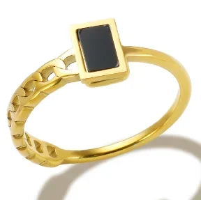 Women's Zircon Ring — Waterproof Stainless Steel Fashion Jewellery
