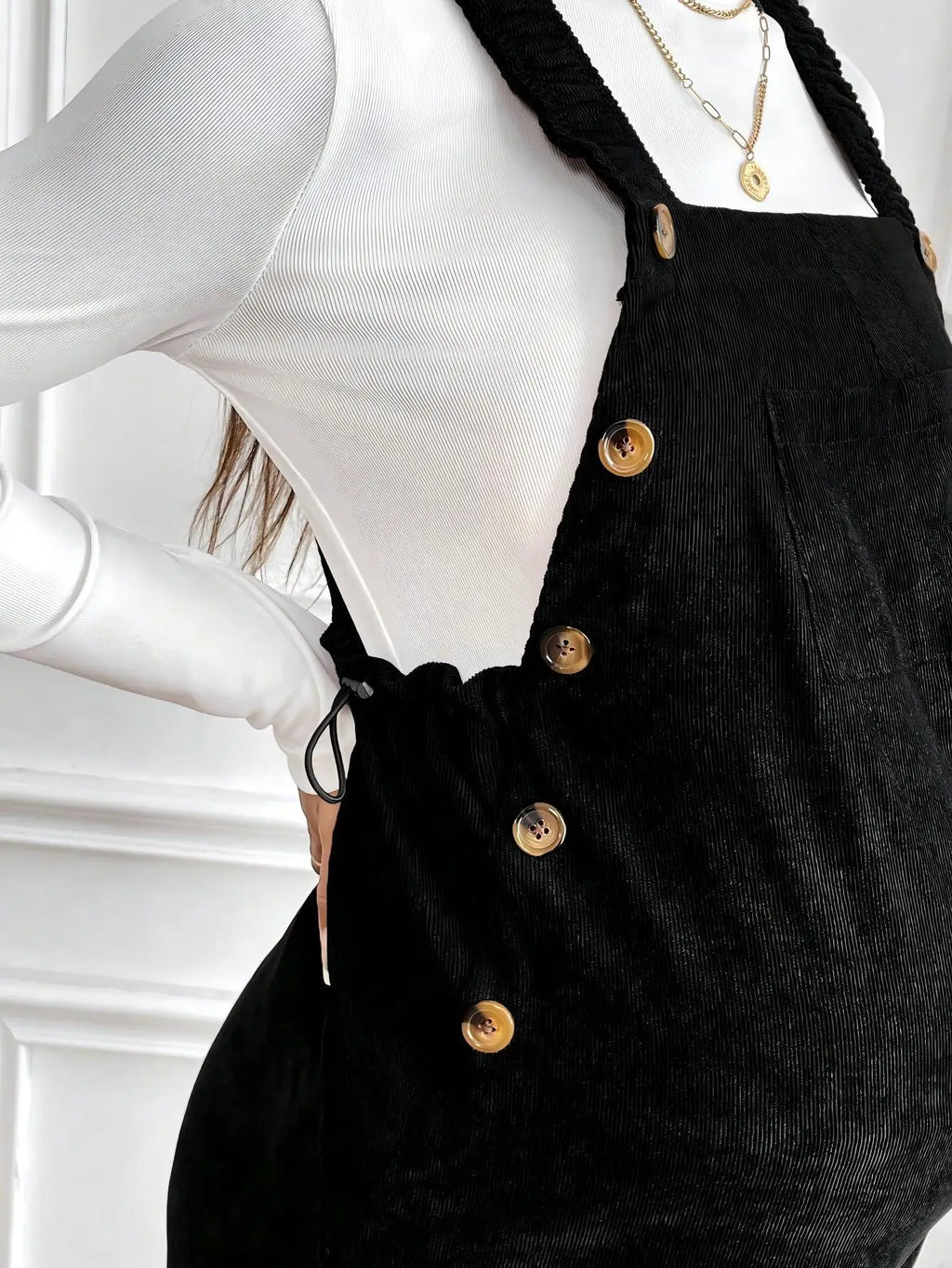 Maternity Clothes for Pregnant Women Pregnancy Clothing 2025 Autumn Winter Adjustable Waist Fashionable Loose Corduroy Overalls