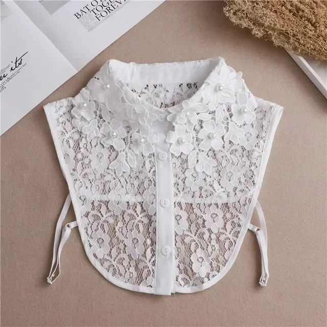 Women's Detachable Lace Collar — Vintage False Collar Accessory