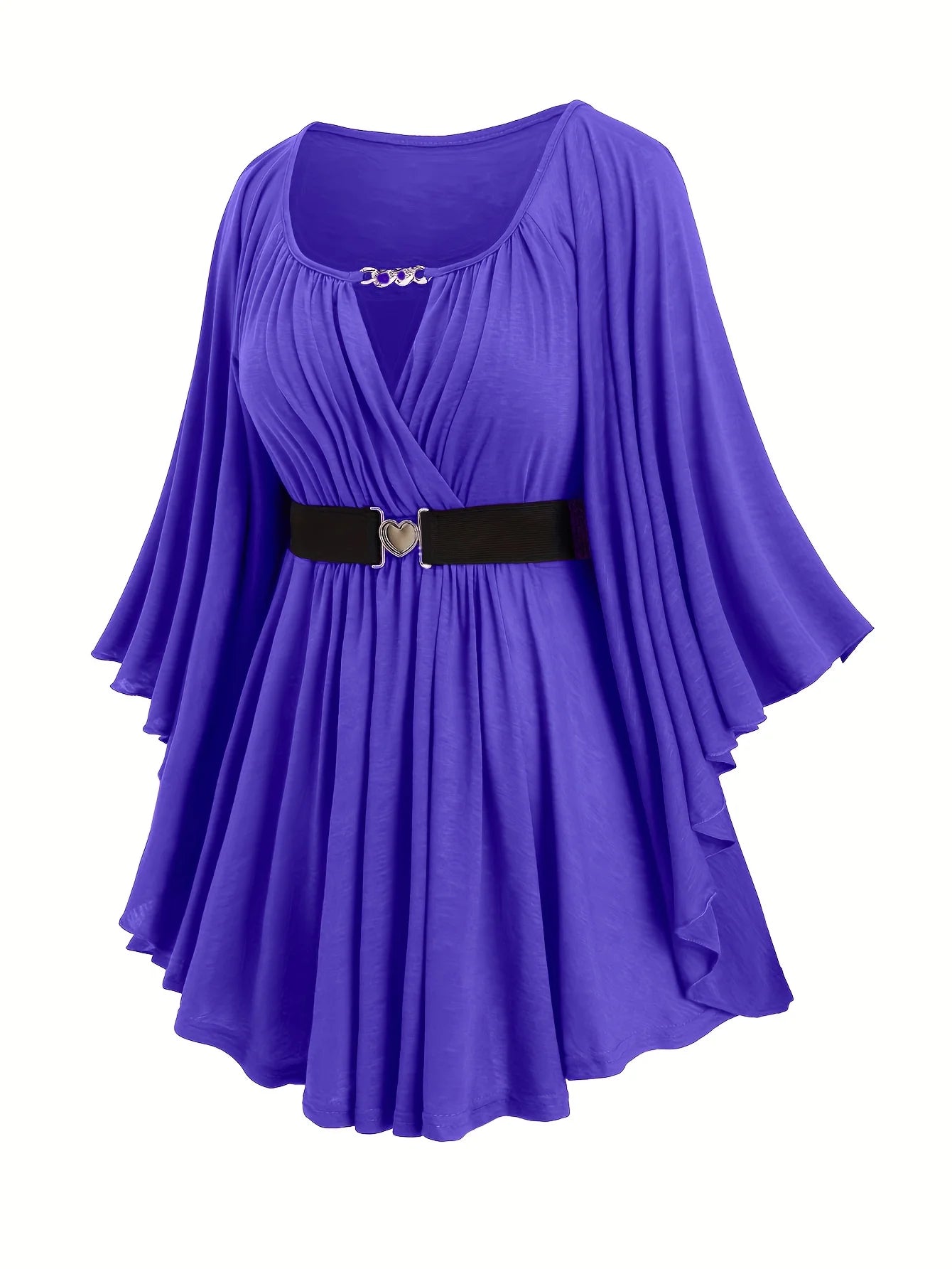 New autumn and winter  fashion women's clothing, oversized with an irregular hem, solid color, heart-shaped