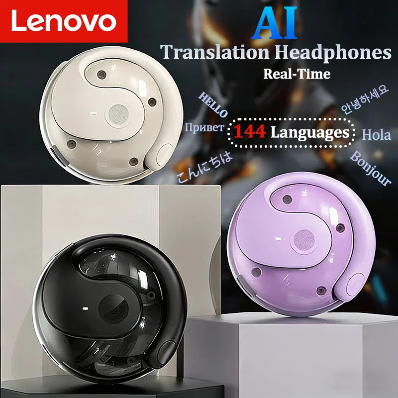 Lenovo AI Wireless Translator Earphones — Real-Time 144 Language Translation