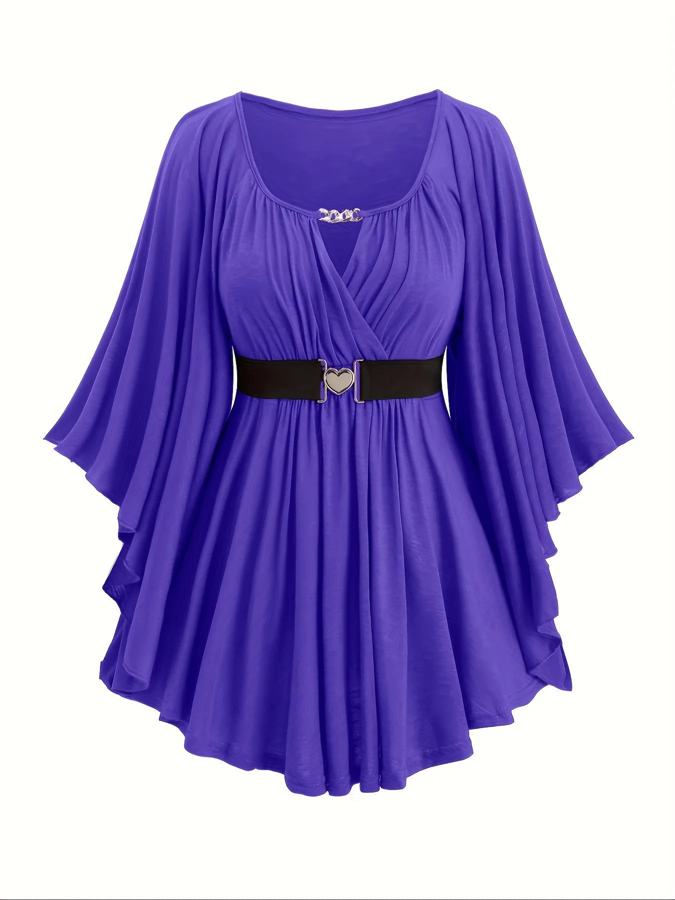 New autumn and winter  fashion women's clothing, oversized with an irregular hem, solid color, heart-shaped