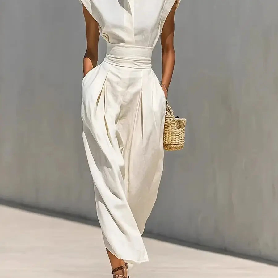 temperament women's clothing new spring and summer styles: high-waisted midi skirts, high-neck loose