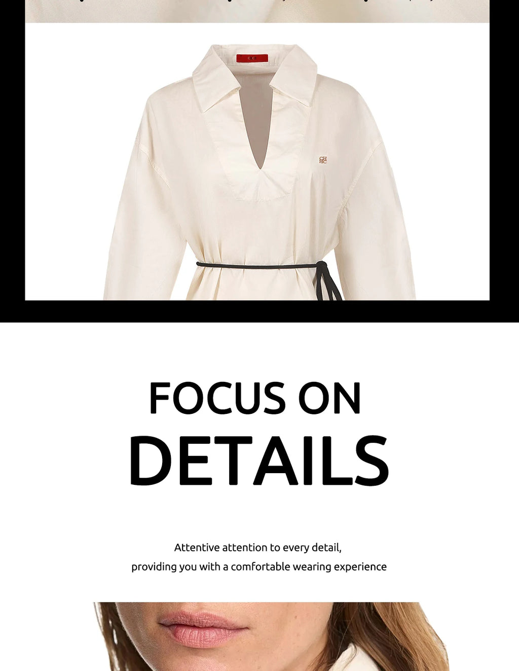 Women's Embroidery V-Neck Long Sleeve Top — Elegant Loose Office Blouse