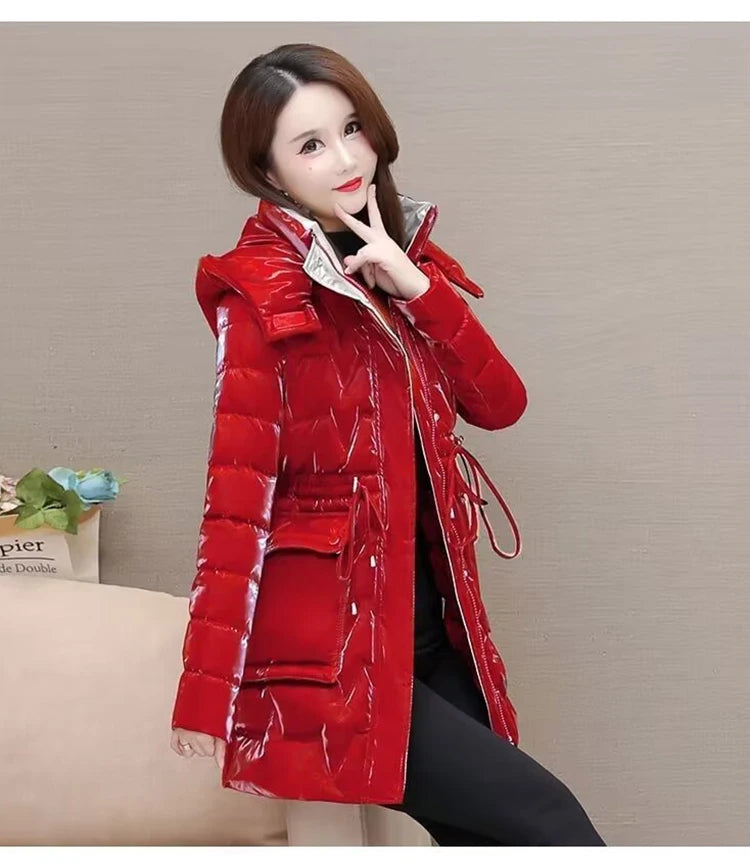 Women's Hooded Down Cotton Parka Coat — Thickened Warm Winter Overcoat