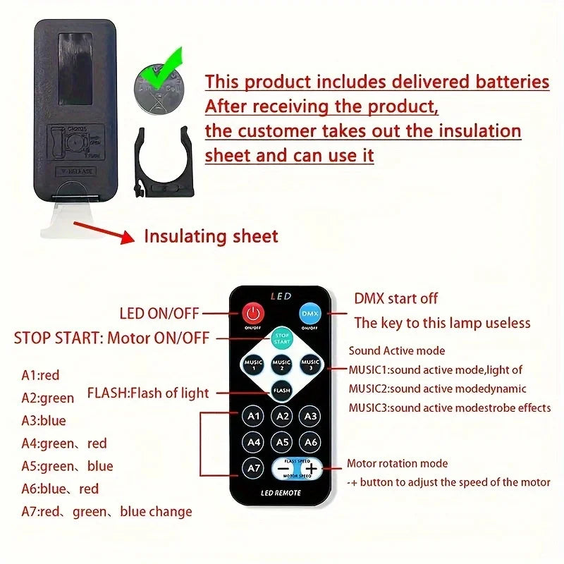 LED Galaxy Projector Night Light — Starry Sky Lamp with Remote Control