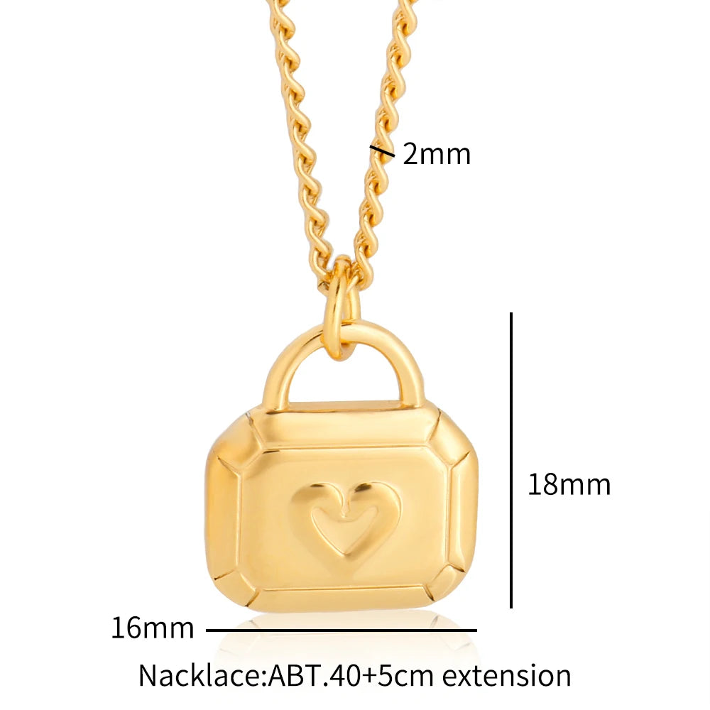 Women's Heart Pendant Necklace — Waterproof Stainless Steel Jewellery