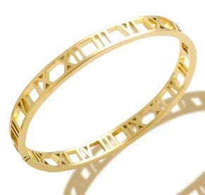 Stainless Steel Crystal Bracelet Bangle — Elegant 3-Crystal Women's Jewellery