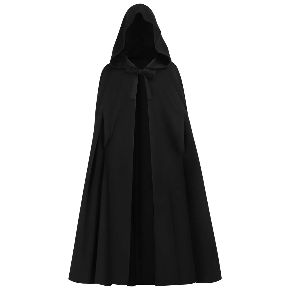 Medieval Hooded Woollen Cloak — Elf Halloween Renaissance Party Cape