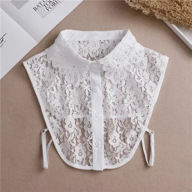 Women's Detachable Lace Collar — Vintage False Collar Accessory