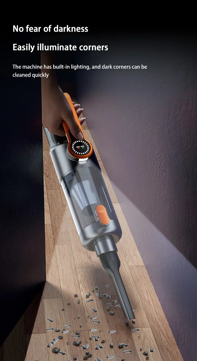 Cordless Car Vacuum Cleaner Handheld, High Power Wet Dry Portable Vacuum Blower with One-Key Dust Emptying for Car Home Cleaning