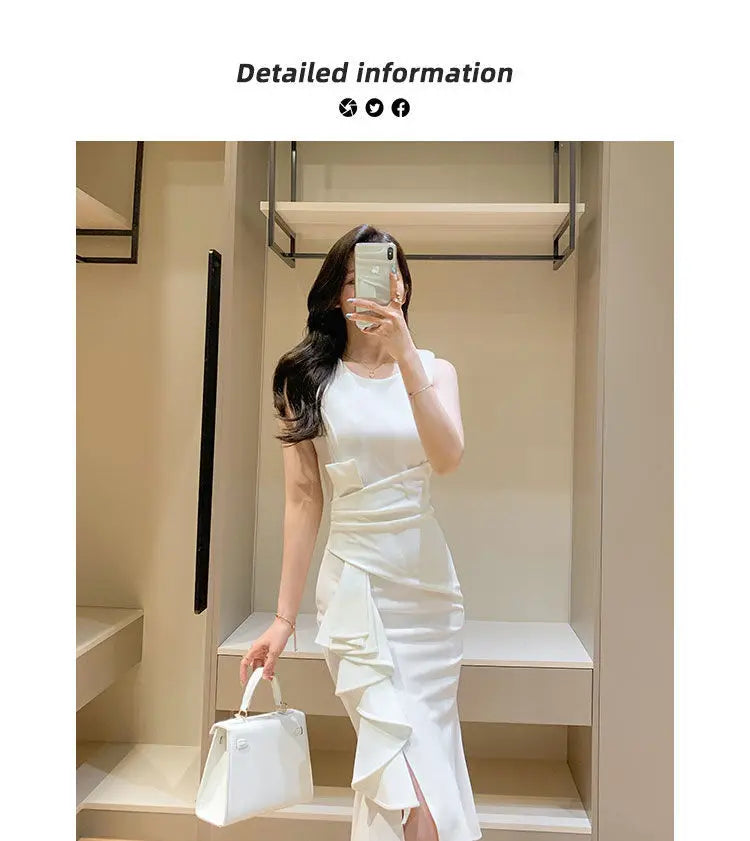 Women Clothes Sexy Fashion Long Dress Ladies Elegant Slim Solid Dresses Office Lady Club Dress Party Clothing Bodycon Dress