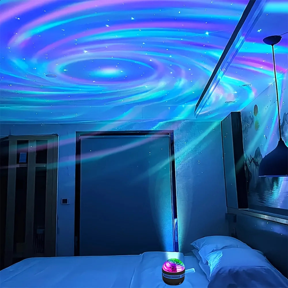 LED Galaxy Projector Night Light — Starry Sky Lamp with Remote Control