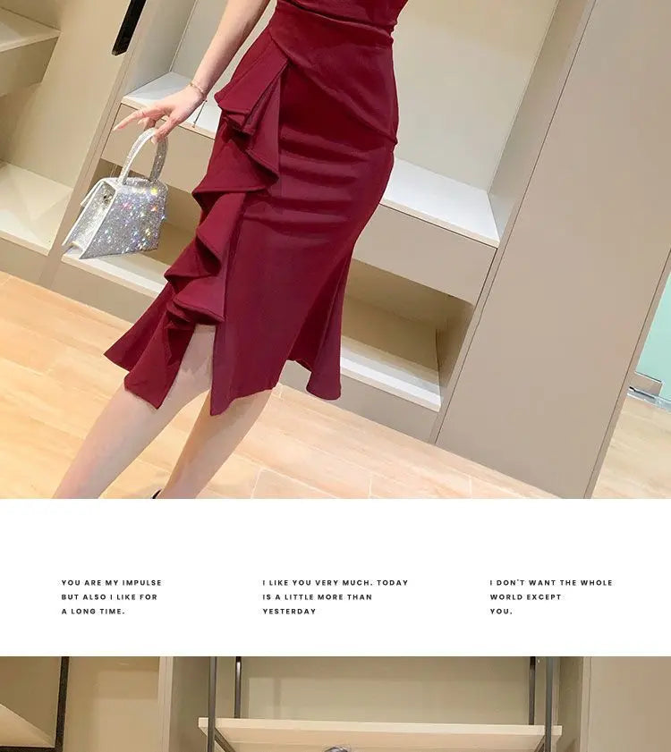 Women Clothes Sexy Fashion Long Dress Ladies Elegant Slim Solid Dresses Office Lady Club Dress Party Clothing Bodycon Dress