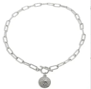 Women's Square Pendant Necklace — Delicate Stainless Steel Chain