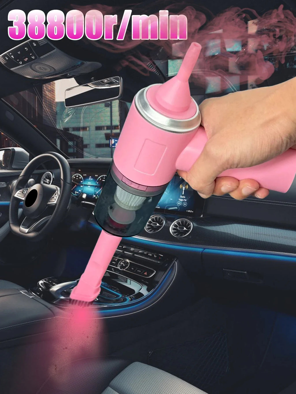 Car vacuum cleaner, cordless, usb charging, strong suction, portable, powerful mini air cleaner for household appliances