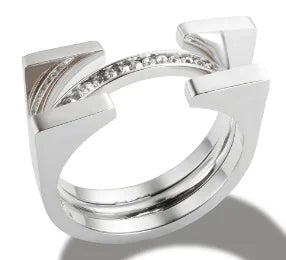 Women's Zircon Ring — Waterproof Stainless Steel Fashion Jewellery