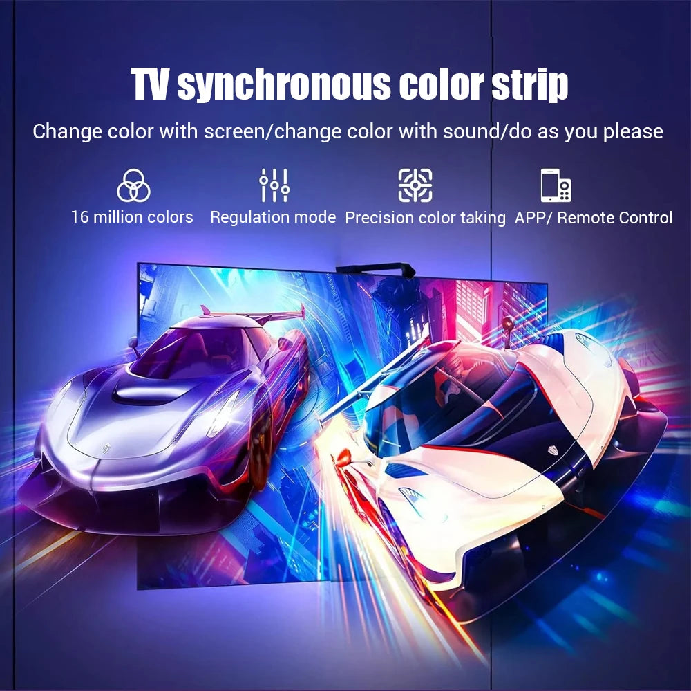 LED Lights Strip Smart TV Led Backlight USB RGB 5V Luces LED Neon Lighting App Control Rhythmic Sync Room Gaming Ambilight Lamp