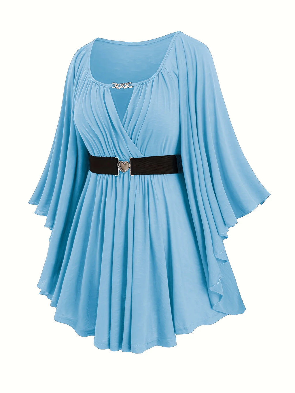 New autumn and winter  fashion women's clothing, oversized with an irregular hem, solid color, heart-shaped