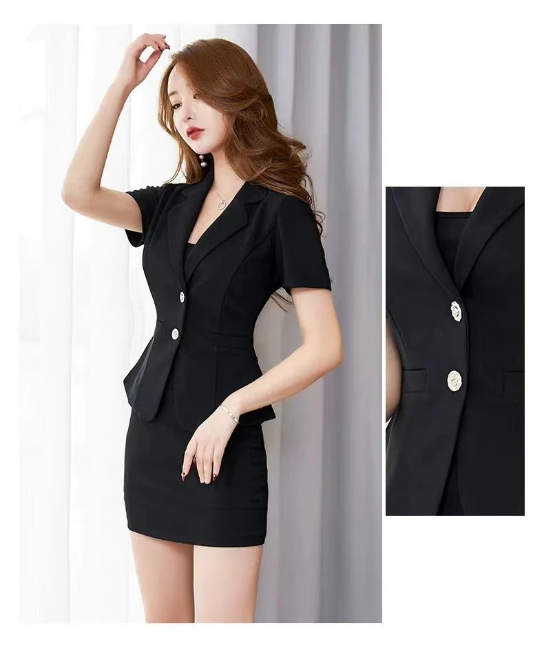 Woman Work Clothes Suit Hotel Waiter Beauty Salon Spa Massage Nail Cafe Sexy Foot Bath Sauna Technician Overall Skirt Uniform