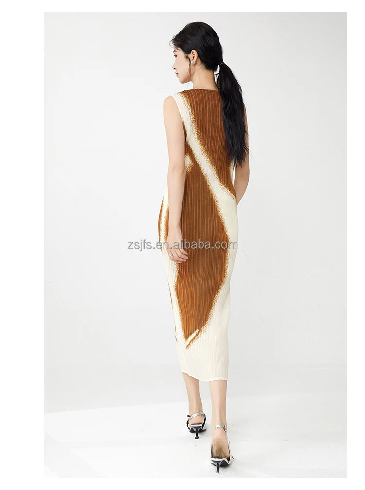 Women Clothing Wholesale Summer Ladies Fashion Dresses High Quality Stretch Sleeveless Dresses