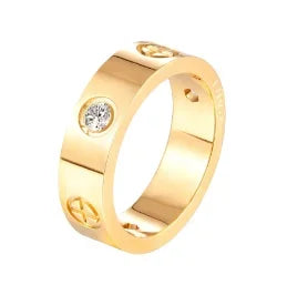 Women's Crystal Zircon Granular Ring — Waterproof Stainless Steel Fine Jewellery