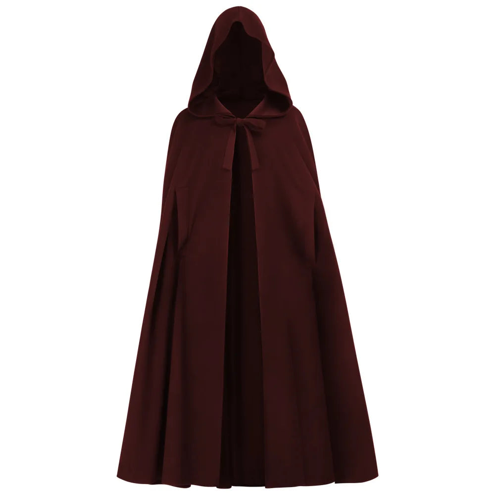 Medieval Hooded Woollen Cloak — Elf Halloween Renaissance Party Cape