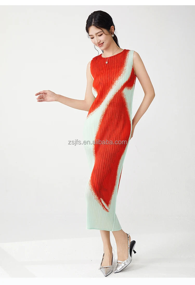 Women Clothing Wholesale Summer Ladies Fashion Dresses High Quality Stretch Sleeveless Dresses
