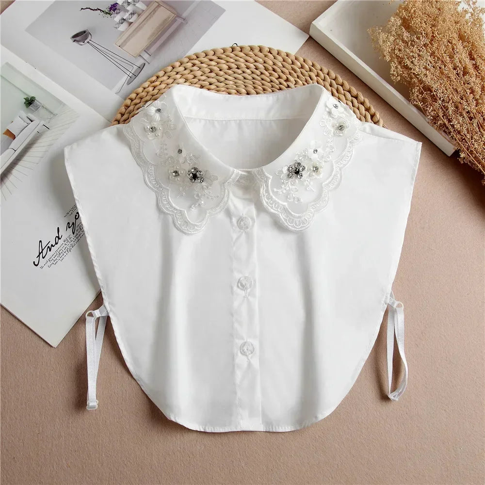 Women's Detachable Lace Collar — Vintage False Collar Accessory