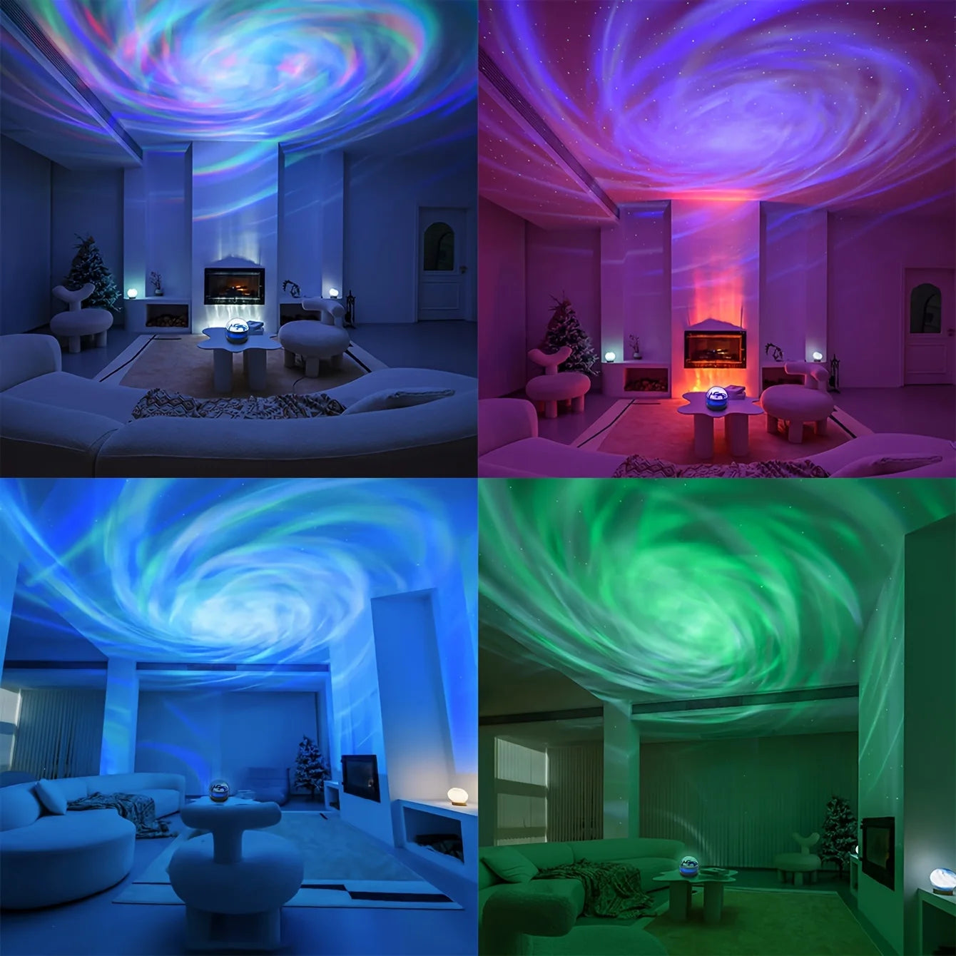 LED Galaxy Projector Night Light — Starry Sky Lamp with Remote Control