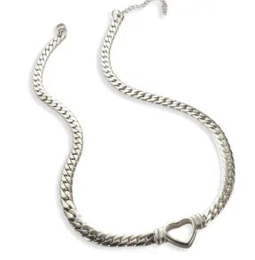 Women's Square Pendant Necklace — Delicate Stainless Steel Chain