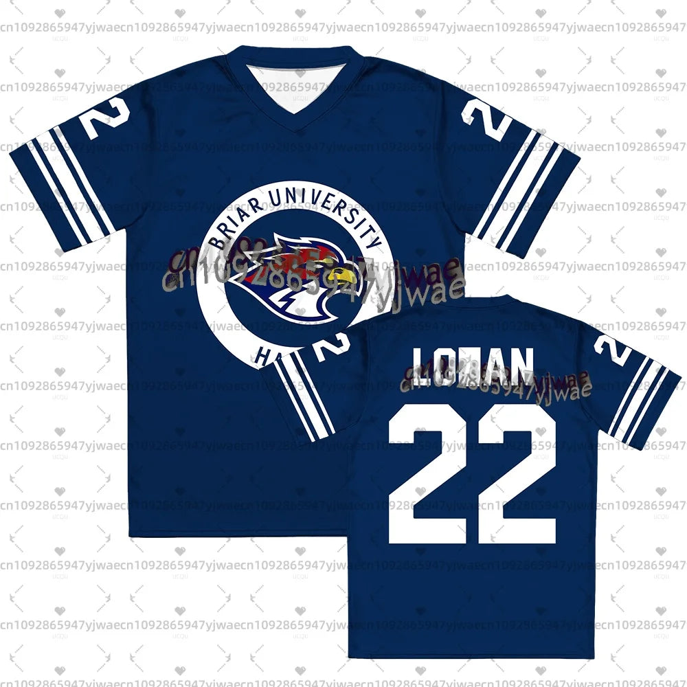 Men Women Off Campus Briar University Jersey Graham 44 fans 22 DI LAURENTIS 66 Tucker46 T-shirt V-neck Short Sleeve Men t-shirt