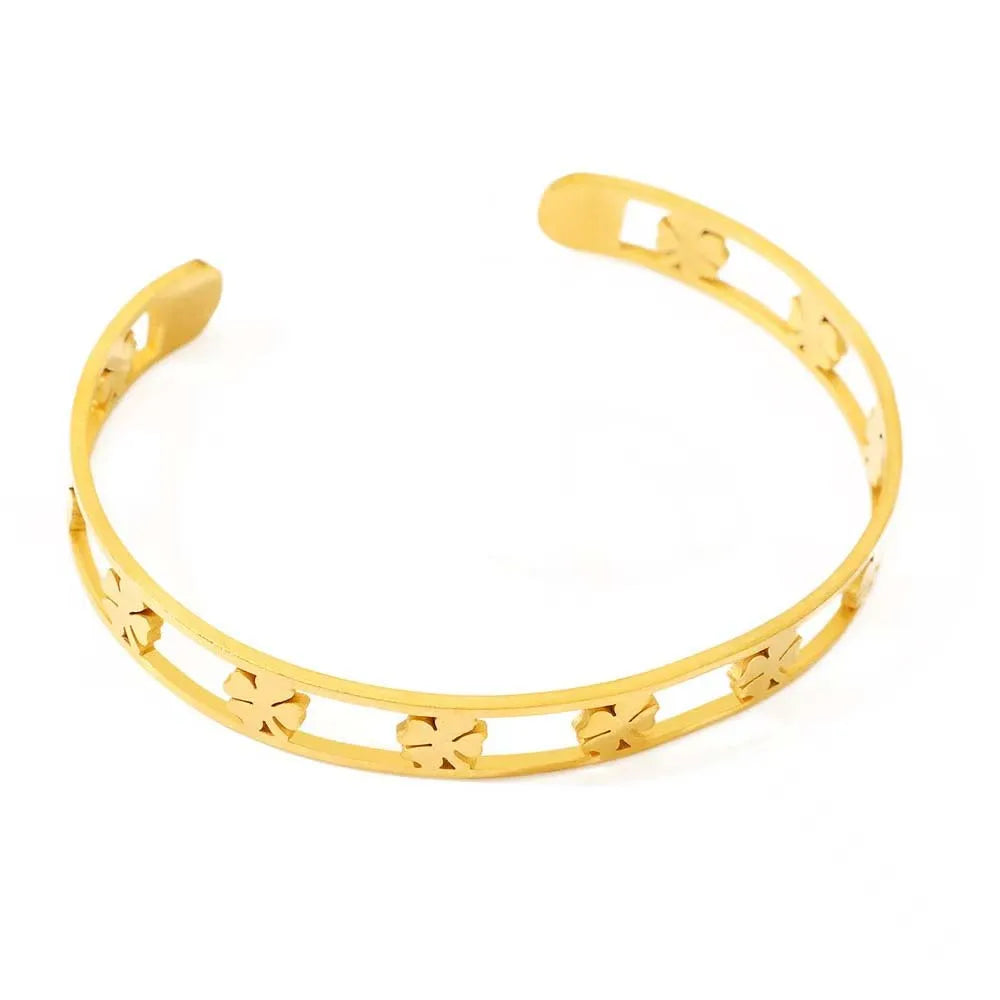 Stainless Steel Crystal Bracelet Bangle — Elegant 3-Crystal Women's Jewellery