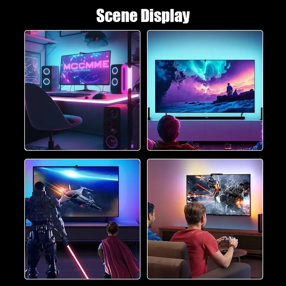 LED Lights Strip Smart TV Led Backlight USB RGB 5V Luces LED Neon Lighting App Control Rhythmic Sync Room Gaming Ambilight Lamp