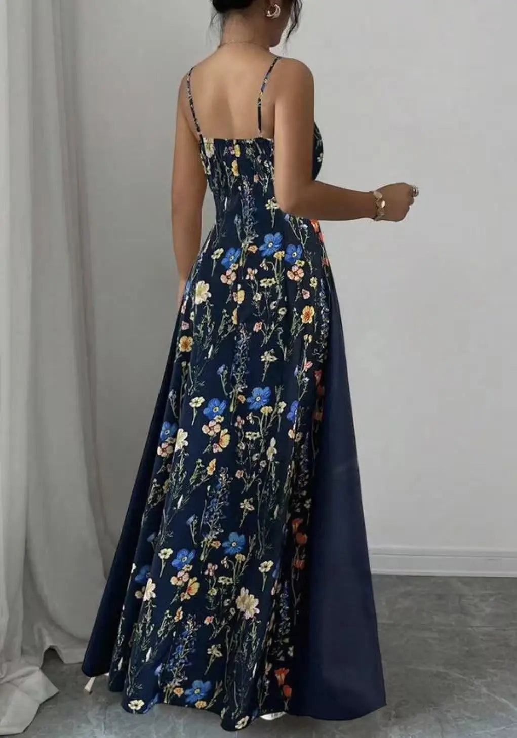 Women's Clothing Dresses For Ladies Spaghetti Strap Vestido Simple Style Temperament Printed Slim Sling Sleeveless Contrast