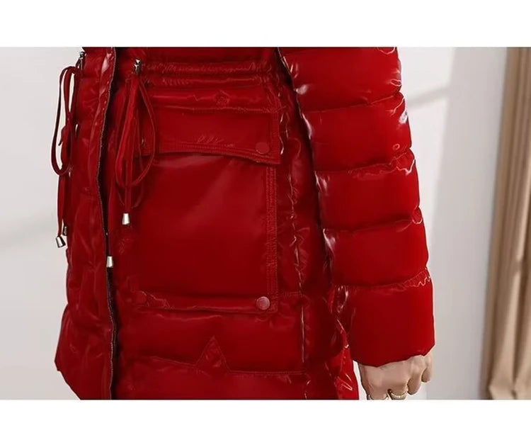 Women's Hooded Down Cotton Parka Coat — Thickened Warm Winter Overcoat