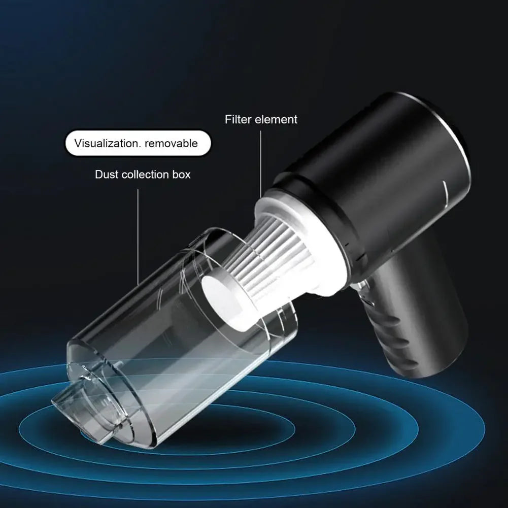 Car vacuum cleaner, cordless, usb charging, strong suction, portable, powerful mini air cleaner for household appliances