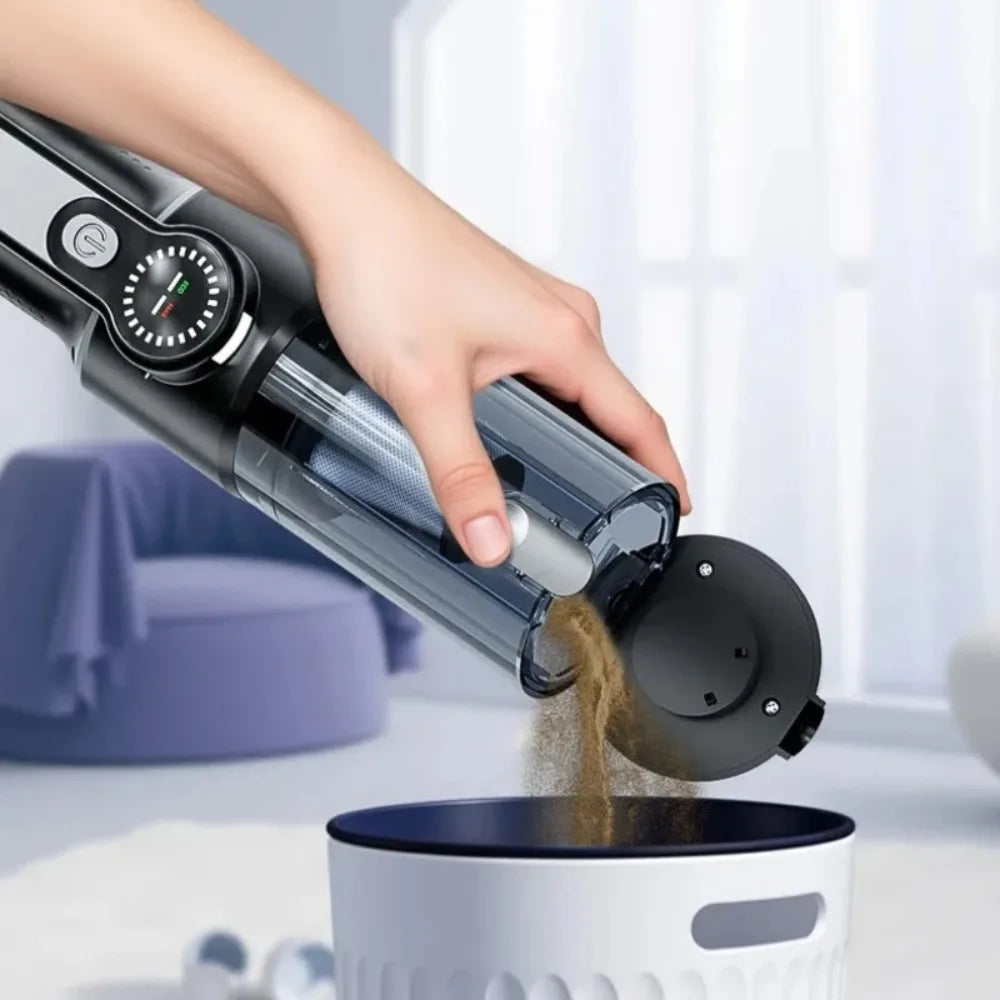 Cordless Car Vacuum Cleaner Handheld, High Power Wet Dry Portable Vacuum Blower with One-Key Dust Emptying for Car Home Cleaning
