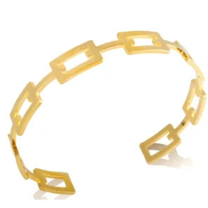Stainless Steel Crystal Bracelet Bangle — Elegant 3-Crystal Women's Jewellery