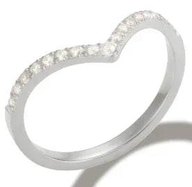 Women's Crystal Zircon Granular Ring — Waterproof Stainless Steel Fine Jewellery