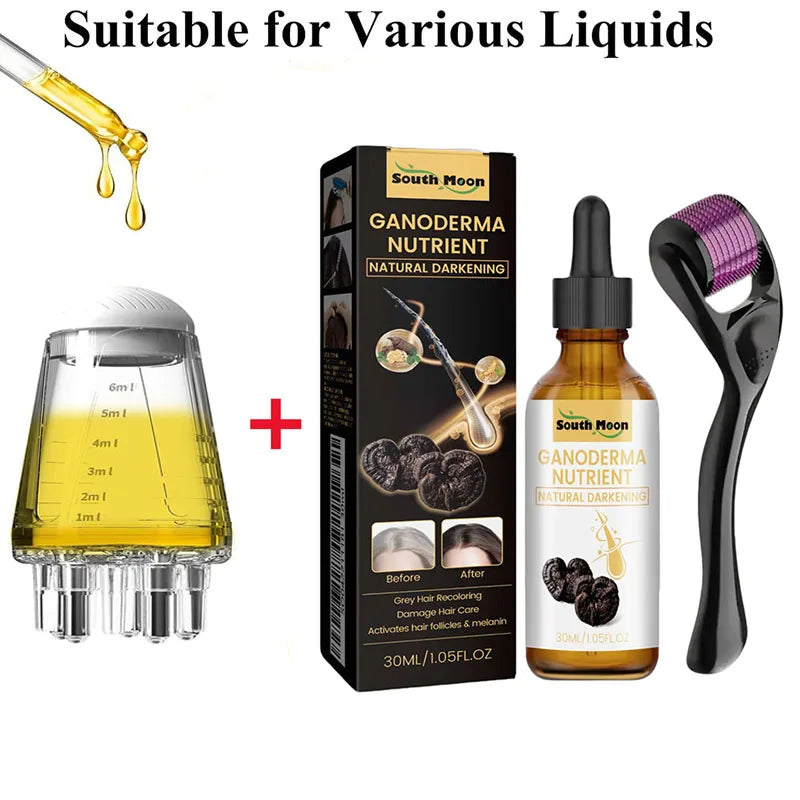 Mini Scalp Applicator Comb 1-3 Comb Head Massager Roller Ball Brush for Hair Growth Essential Oil Liquid Medicine Massage