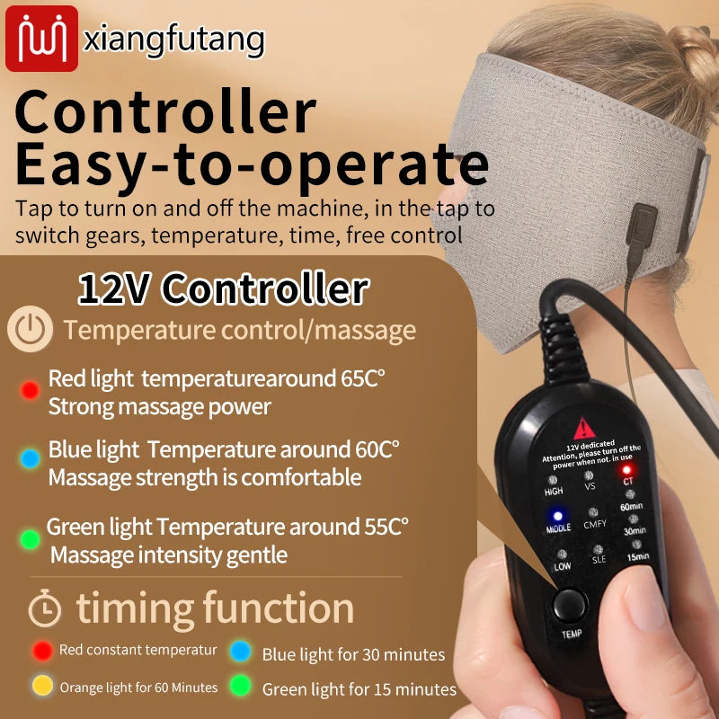 Electric Heated Facial Mask Red Light Therapy Facial Massager Relieves Facial Spasms Muscle Stiffness Jaw Ache Stress Relief