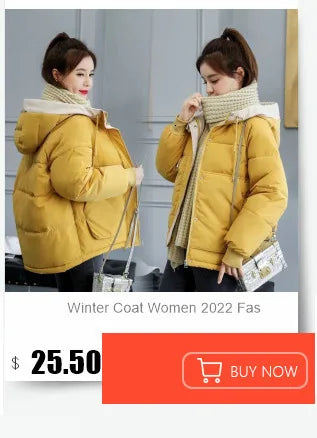 Women's Hooded Down Cotton Parka Coat — Thickened Warm Winter Overcoat