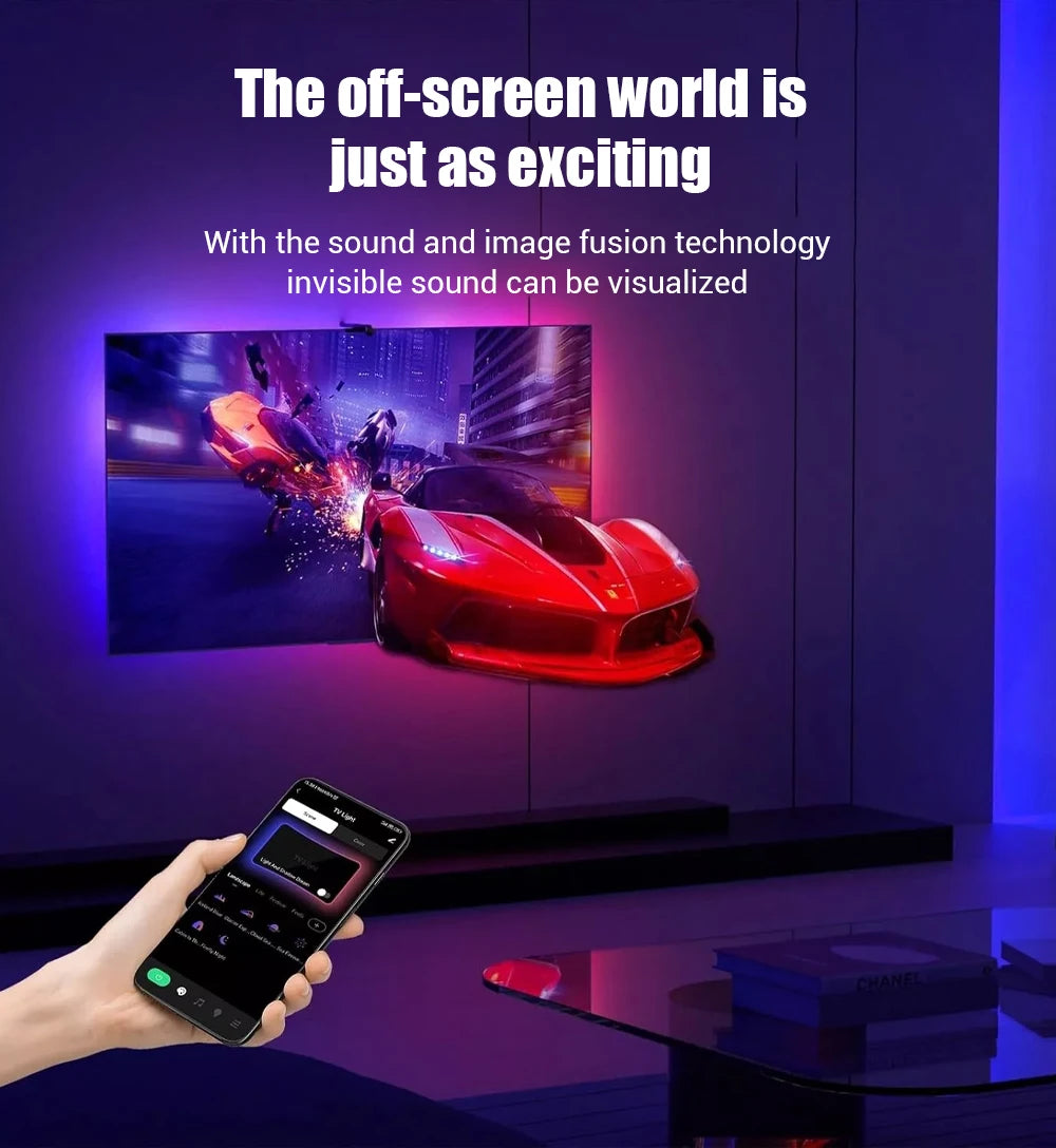 LED Lights Strip Smart TV Led Backlight USB RGB 5V Luces LED Neon Lighting App Control Rhythmic Sync Room Gaming Ambilight Lamp