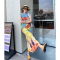 Women's Miyake Pleated Print Fishtail Dress — Chinese Style Cheongsam Summer Skirt