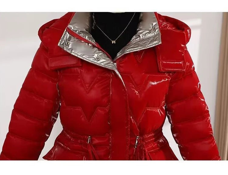 Women's Hooded Down Cotton Parka Coat — Thickened Warm Winter Overcoat