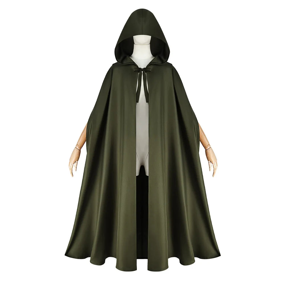 Medieval Hooded Woollen Cloak — Elf Halloween Renaissance Party Cape