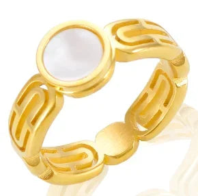 Women's Zircon Ring — Waterproof Stainless Steel Fashion Jewellery