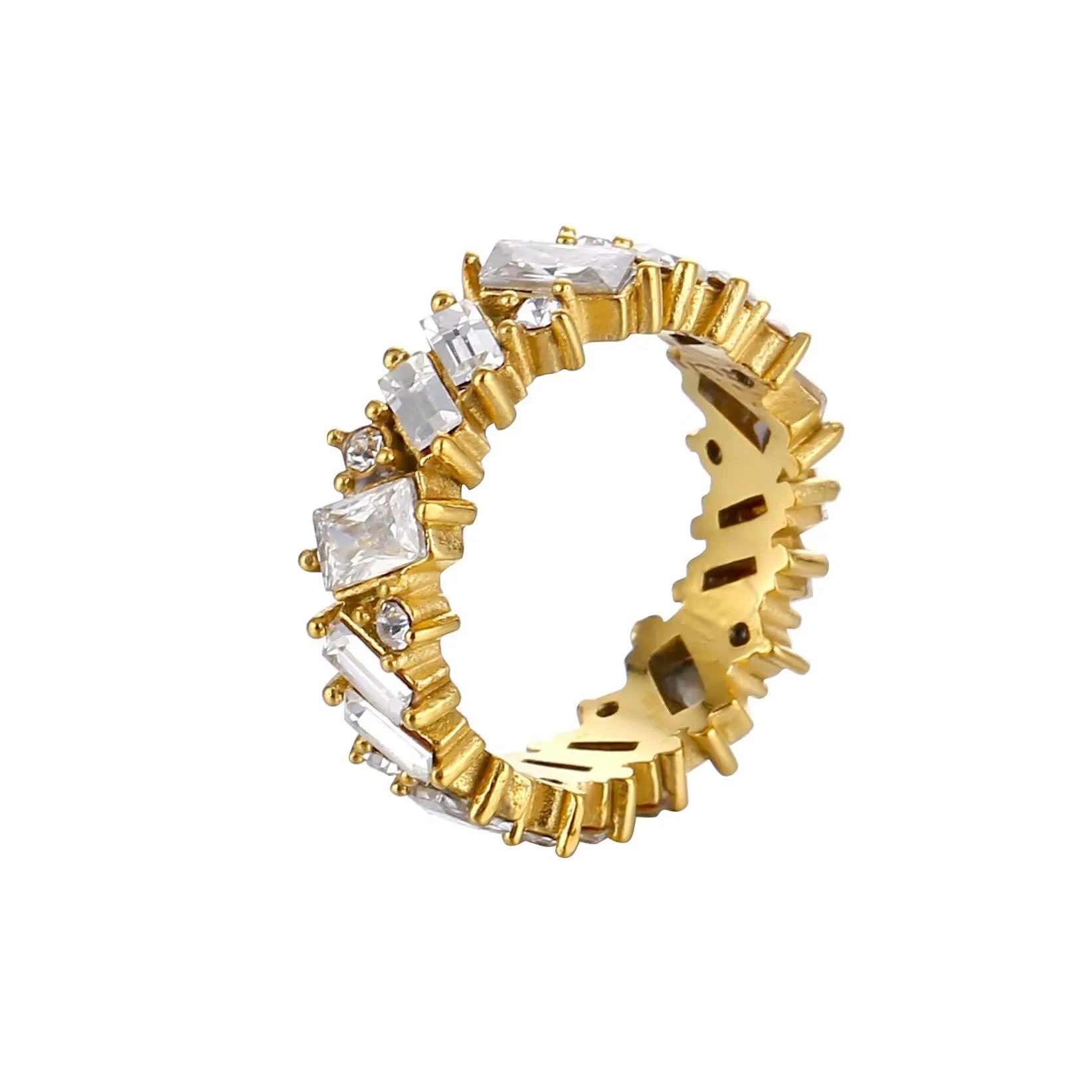 Women's Zircon Ring — Waterproof Stainless Steel Fashion Jewellery