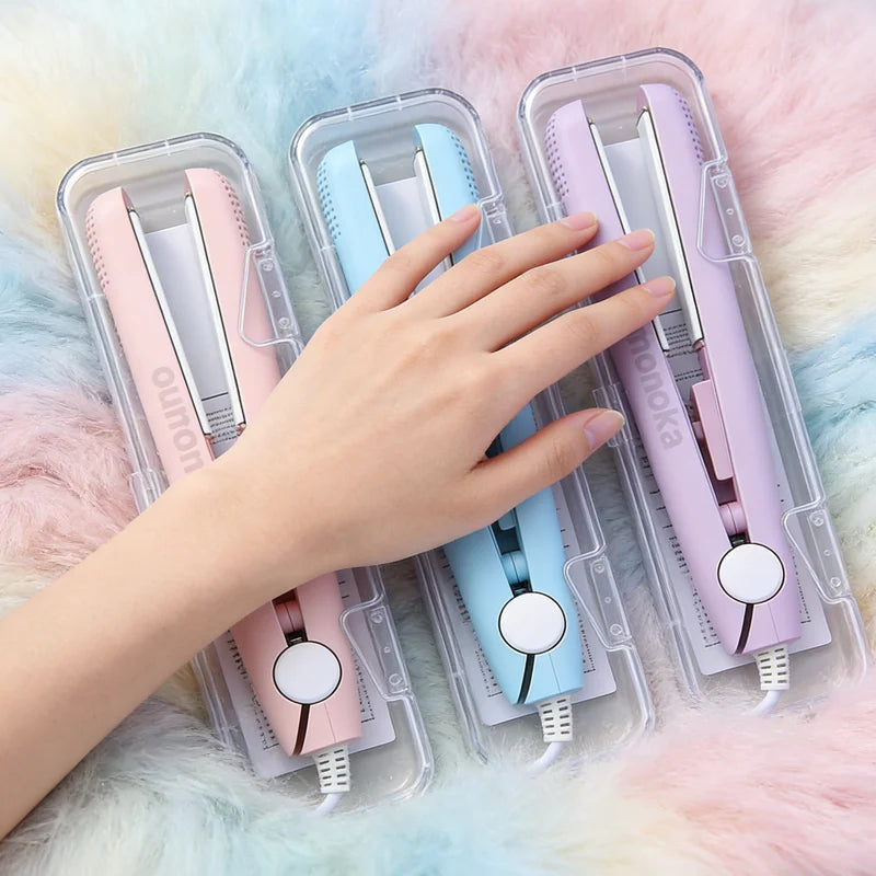 3-in-1 Mini Hair Straightener, Curler & Beard Styler — Professional Hot Comb